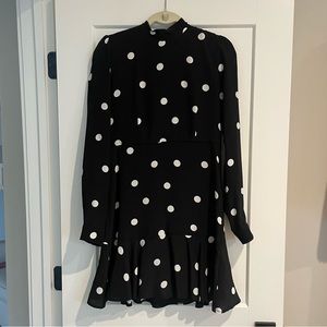 ASOS high neck polka dot skater dress